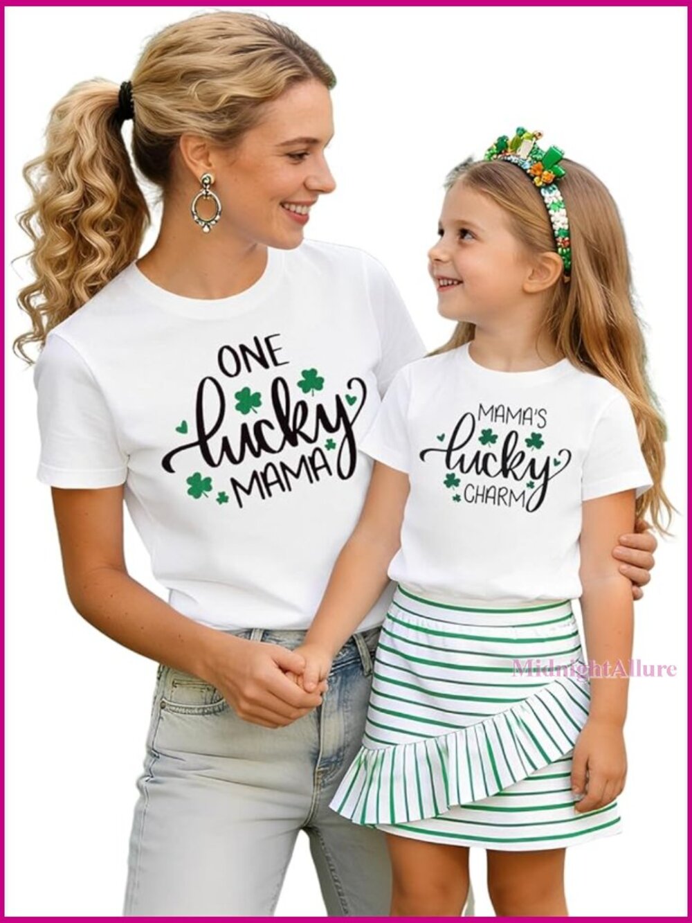 Mama's Lucky Charm St. Patrick's Day Matching T-Shirt
